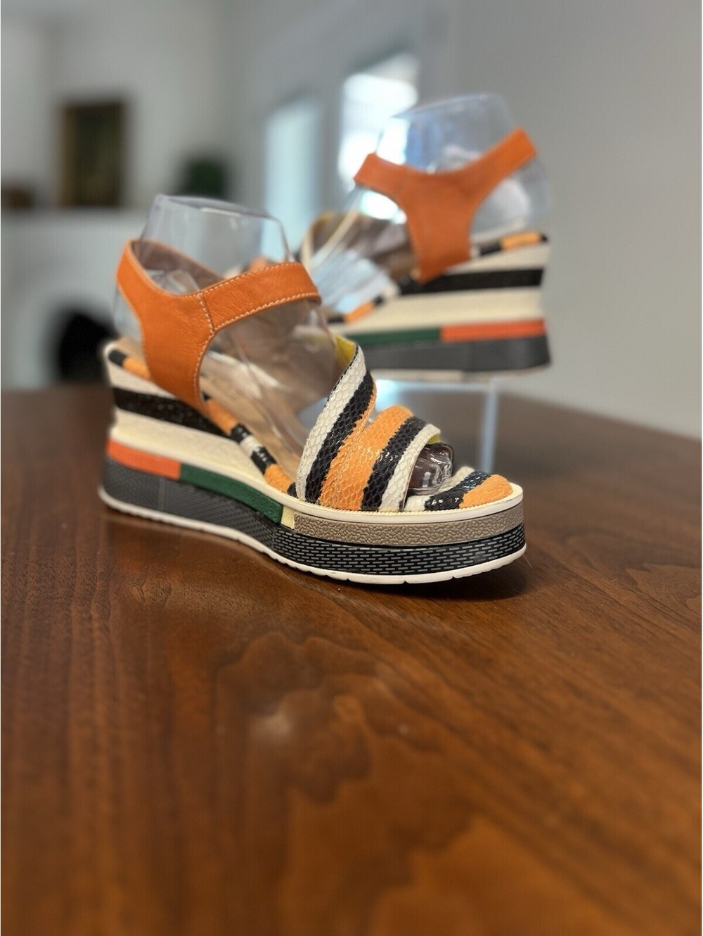 L'Artiste by Spring Step Sumacah Wedge Sandals Sz 7.5/8 - Picture 2 of 9